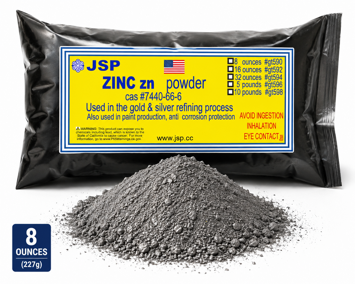 Zinc Powder Gold Silver Recovery Refining Metal Precipitant Zinc Dust Zn Casting