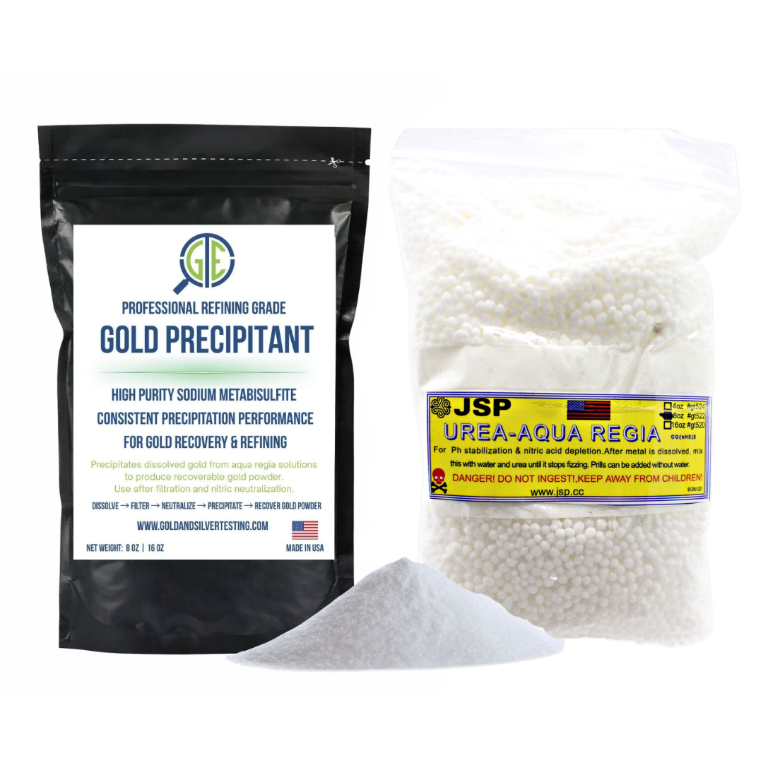 Gold Recovery Kit 1lb Sodium Metabisulfite SMB + 1lb Urea Gold Scrap Refining