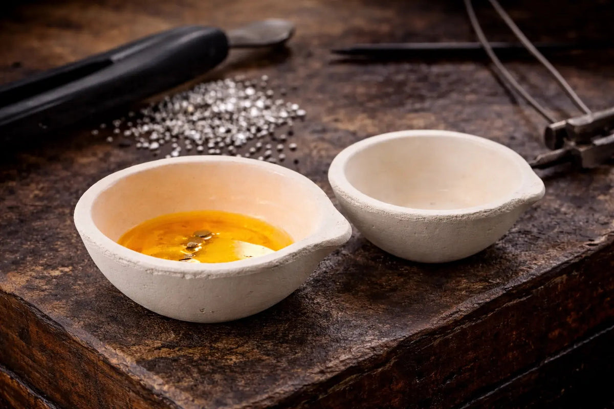 2500 Gram Ceramic Alumina Crucible Dish Cup Melting Casting Refining Gold Silver