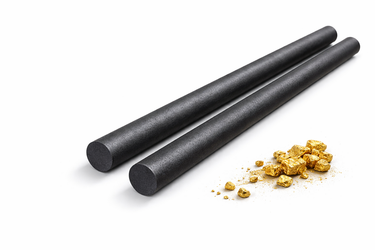 Gold Melting Kit Small Ceramic Crucible + 1/2" Graphite Stirring Rod Refining