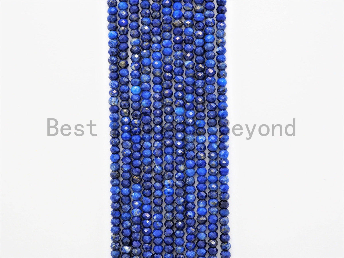 High Quality Natural Lapis Faceted Rondelle Beads,2x3mm bead