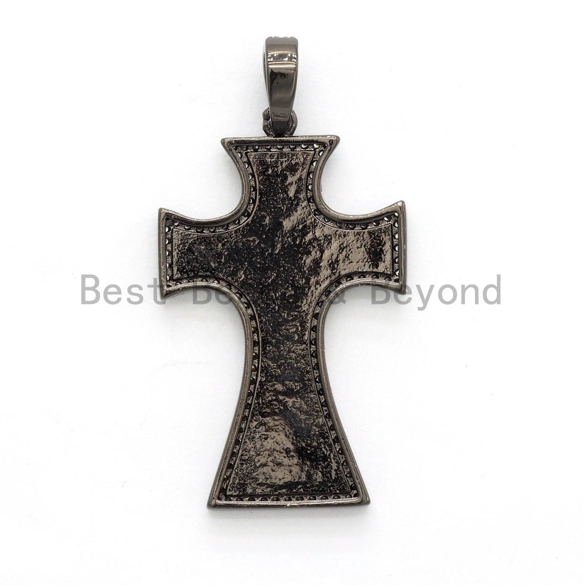 NEW DESIGN Pave CZ Enamel Colorful Oil Drop Cross Pendant, E