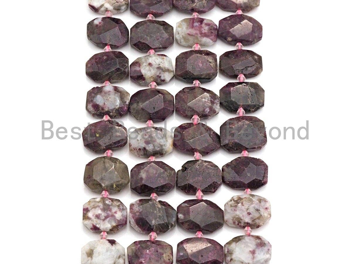 High Quality Natural Tourmaline Rectangle Facted Beads, Natural Tourmaline beads, 16x22mm, sku#U664