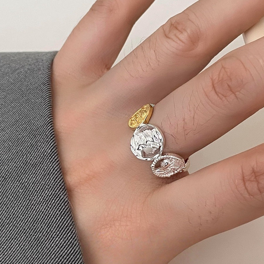 Minimalist S925 Sterling Silver Women Rings, Non-Fading Vintage Stylish Bands