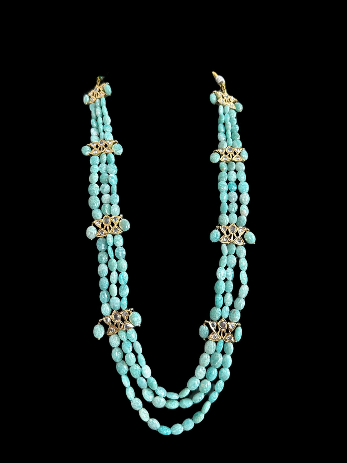 DLN65 turquoise  beads Rani haar with earrings ( READY TO SHIP )