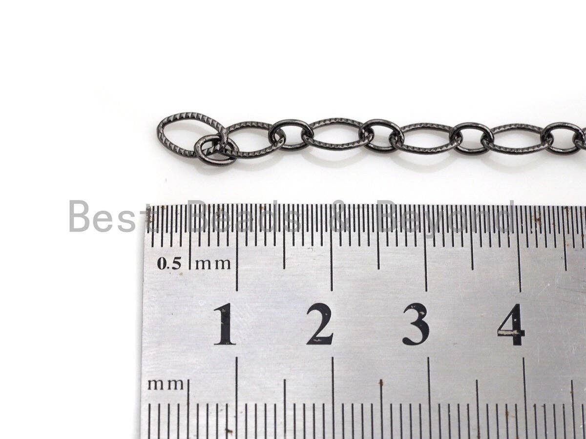 5x8mm Texturized Oval link chain, wholesale chain, unfinished chain, sku#E501