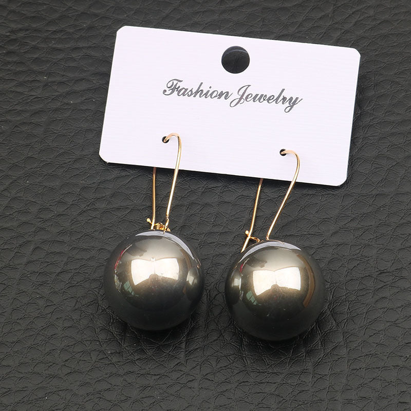 Large Pearl Silver Pearl Ear Clips For Women