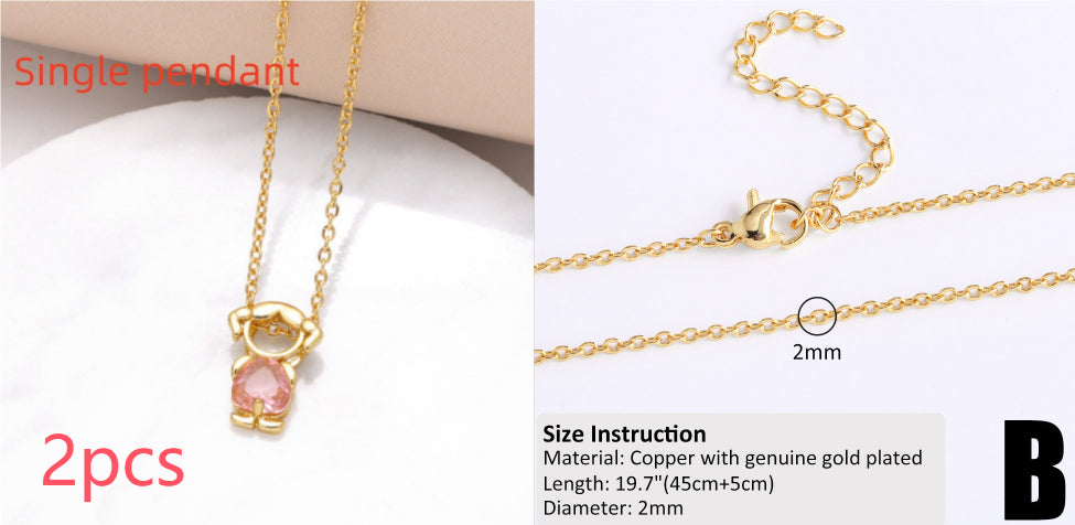 Copper-plated 18k Gold DIY Hip-hop All-match Chain Necklace