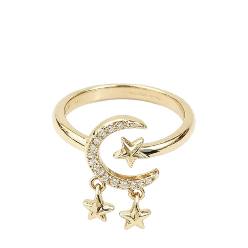 Affordable Luxury Star And Moon Open Ring For Women