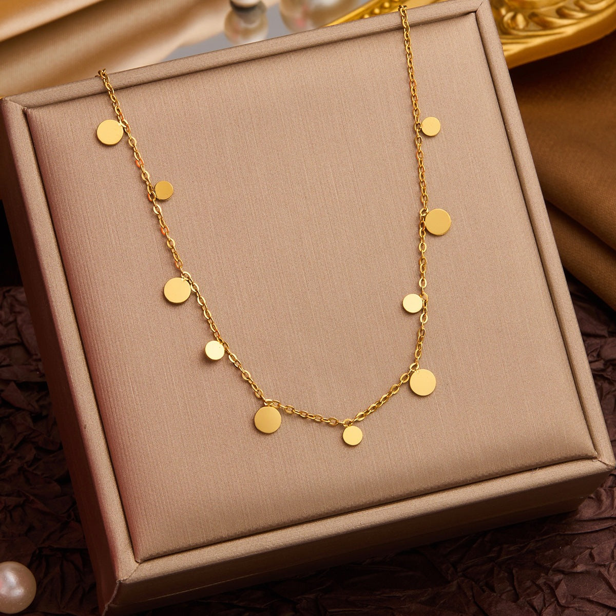 Water Drop Titanium Steel Necklace For Women