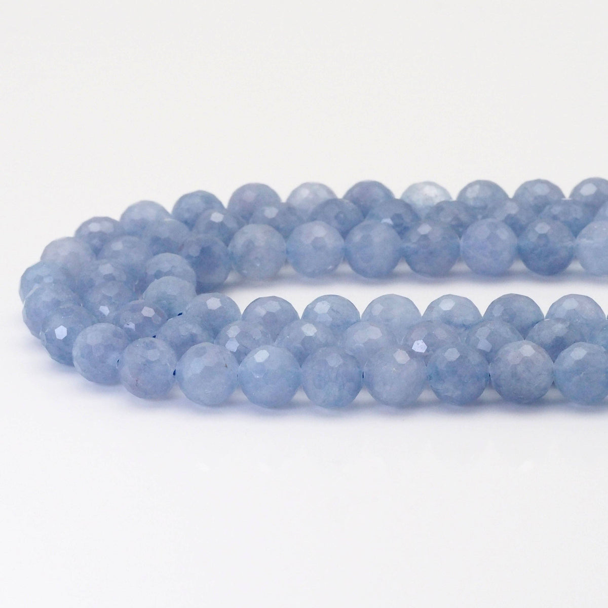 Genuine Round Faceted Aquamarine, 6mm/8mm/10mm, Sku#U1637