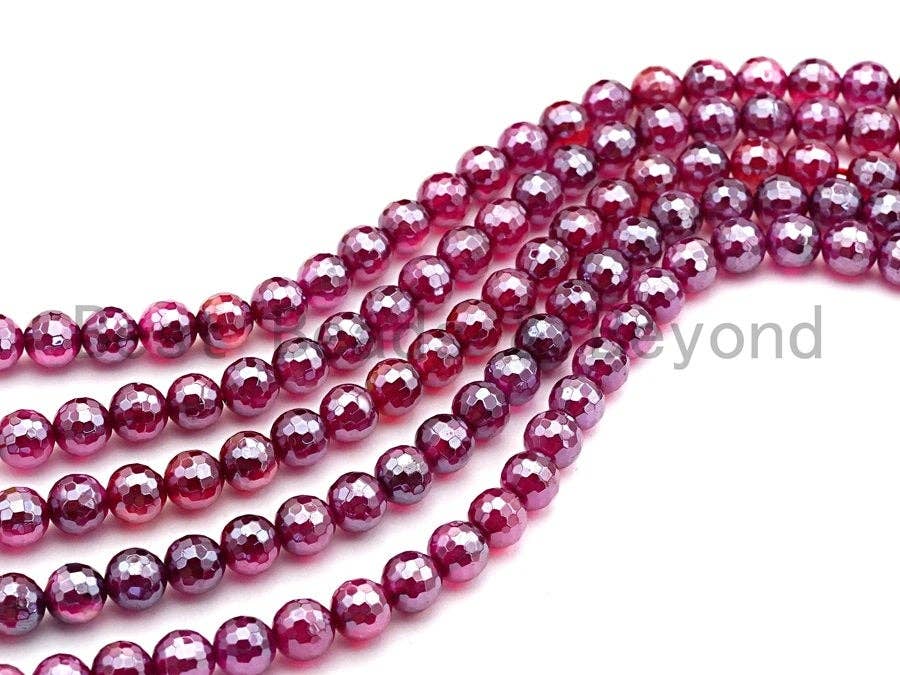 Mystic Plated Purple Agate Beads, Natural Purple Agate beads, 8mm/10mm/12mm, sku#U480