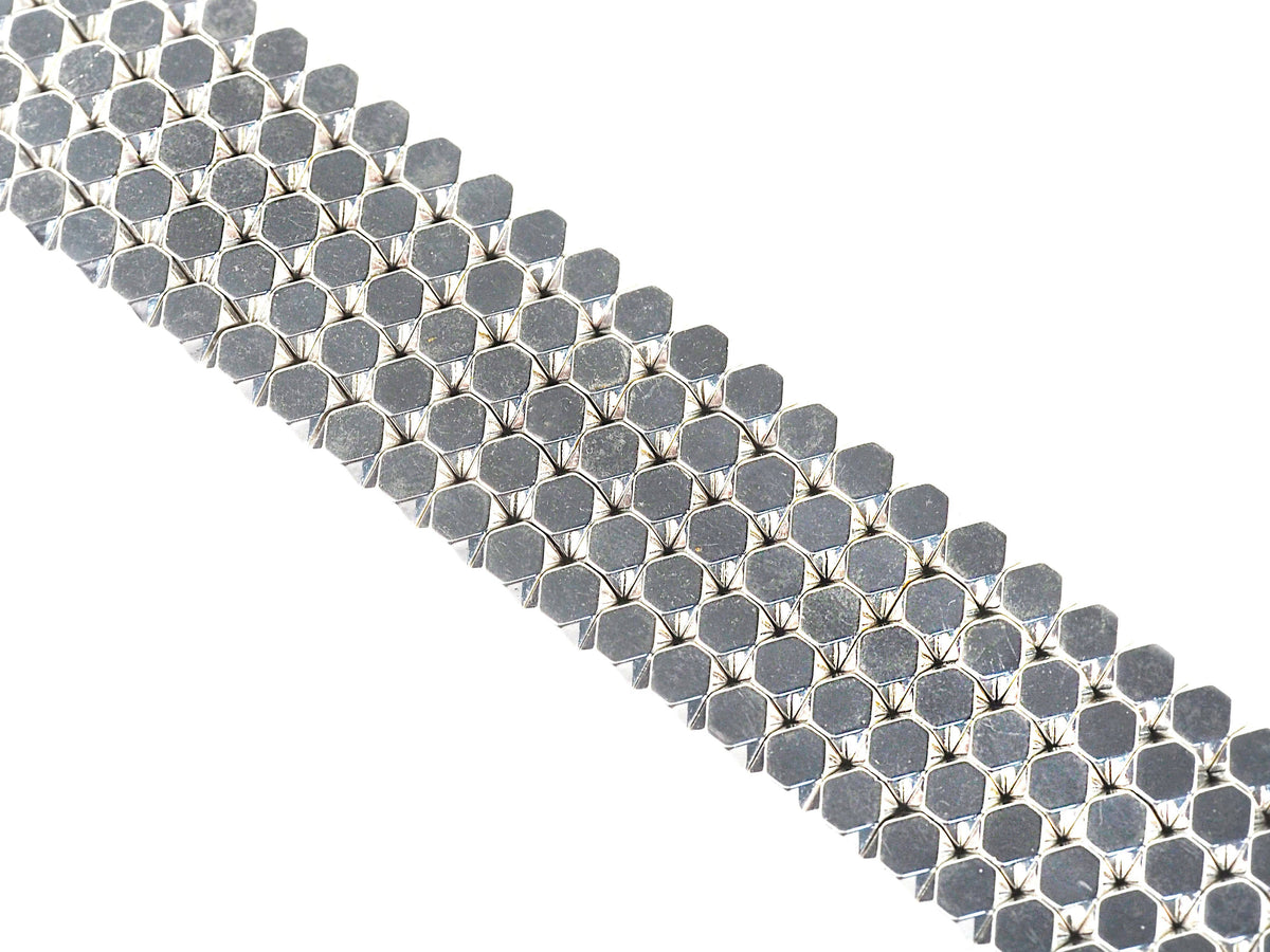 Bright Silver Hematite Cube beads, 4mm/6mm, sku#S148