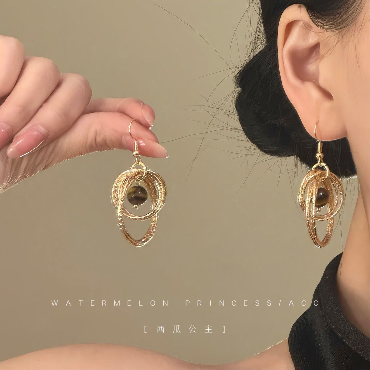 2026 Hot Sale Golden Tiger's Eye Earrings, Elegant & Unique Women's Jewelry
