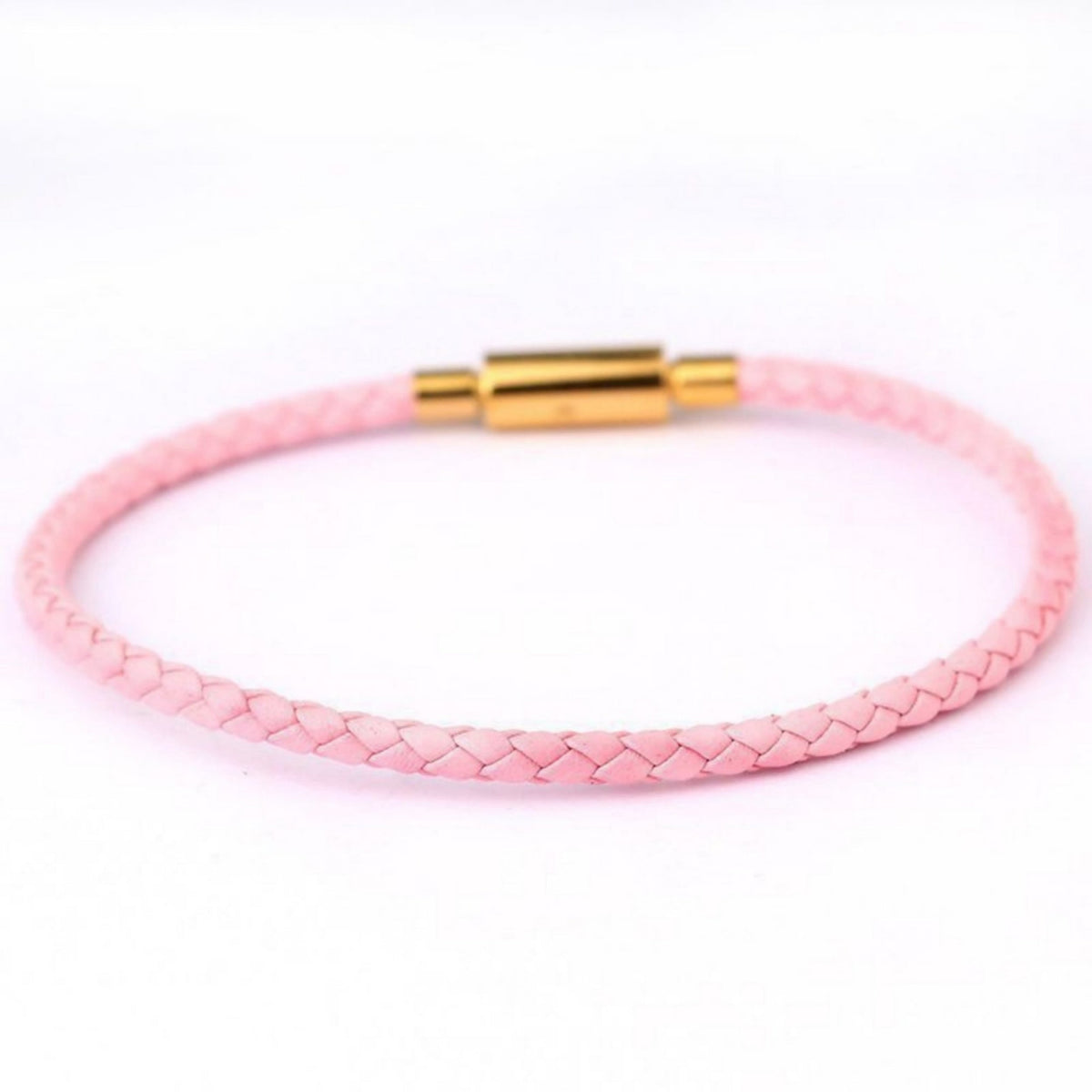 3.0mm Stainless Steel Leather Cord Bracelet With A Single Buckle And Wear-resistant Edging