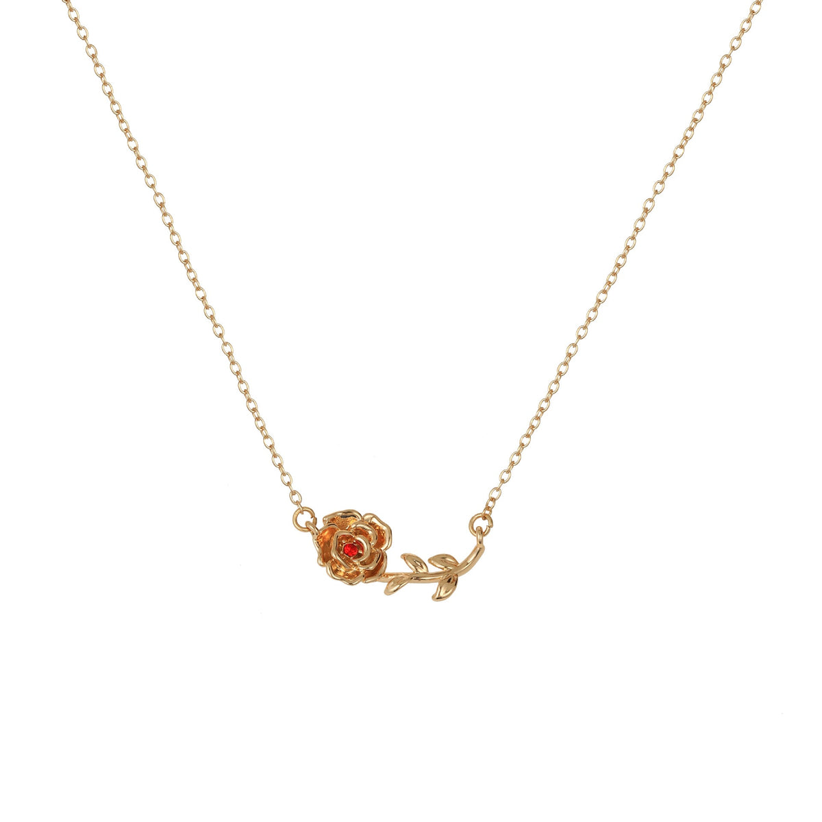 Three-dimensional Decoration Flower Pendant Necklace Gold-plated Sweater Chain