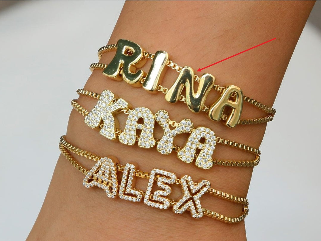 Personalized Bracelet Made By Combining English Letters Diy To Create A Name