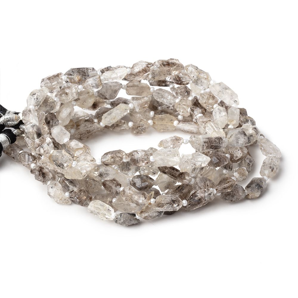 Double Terminated Quartz natural crystal beads 15 inch 42 pieces 5x4-11x6mm
