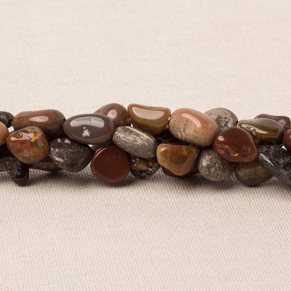 5x4-11x7mm Ethiopian Boulder Opal plain nugget beads 18 inch 60 pieces