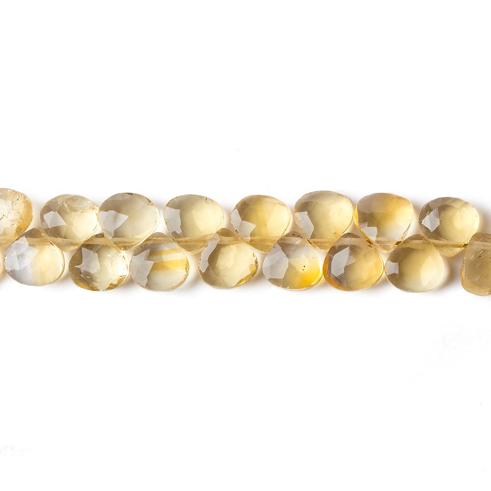 5x5mm Citrine Heart Micro-Briolette Beads 6 inch 54 pieces