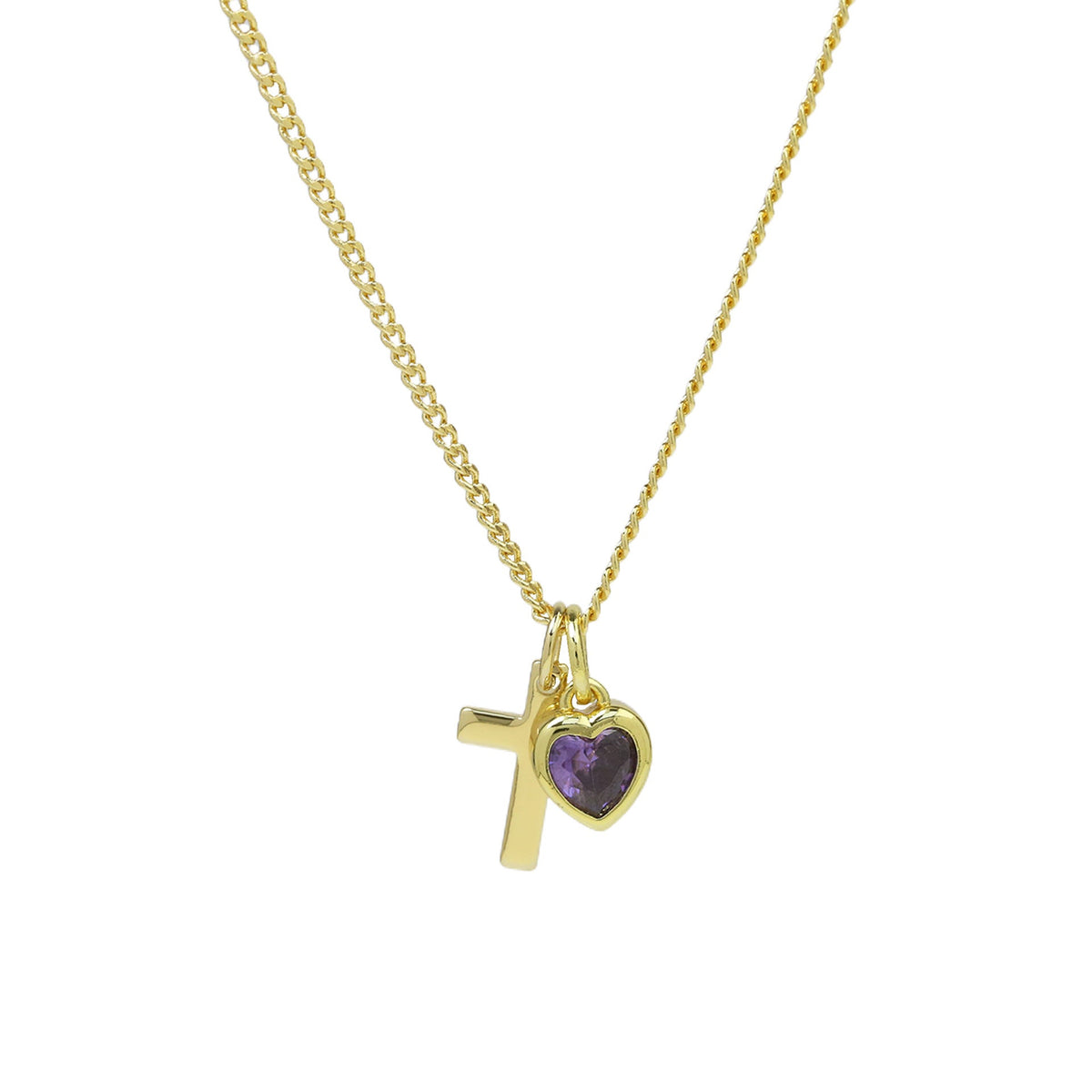 Heart-Shaped December Birthstone Pendant Necklace