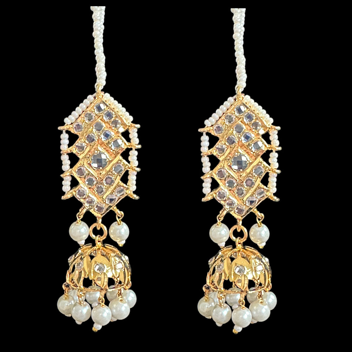 C296 Mahira v style choker with earrings( SHIPS IN 3 WEEKS )