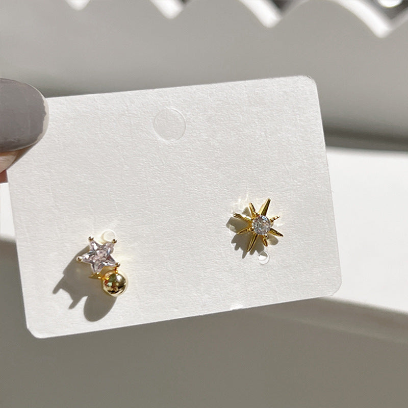Ins Aesthetic Small Heart Gold Studs Trendy Niche Elegant Female Ear Accessories