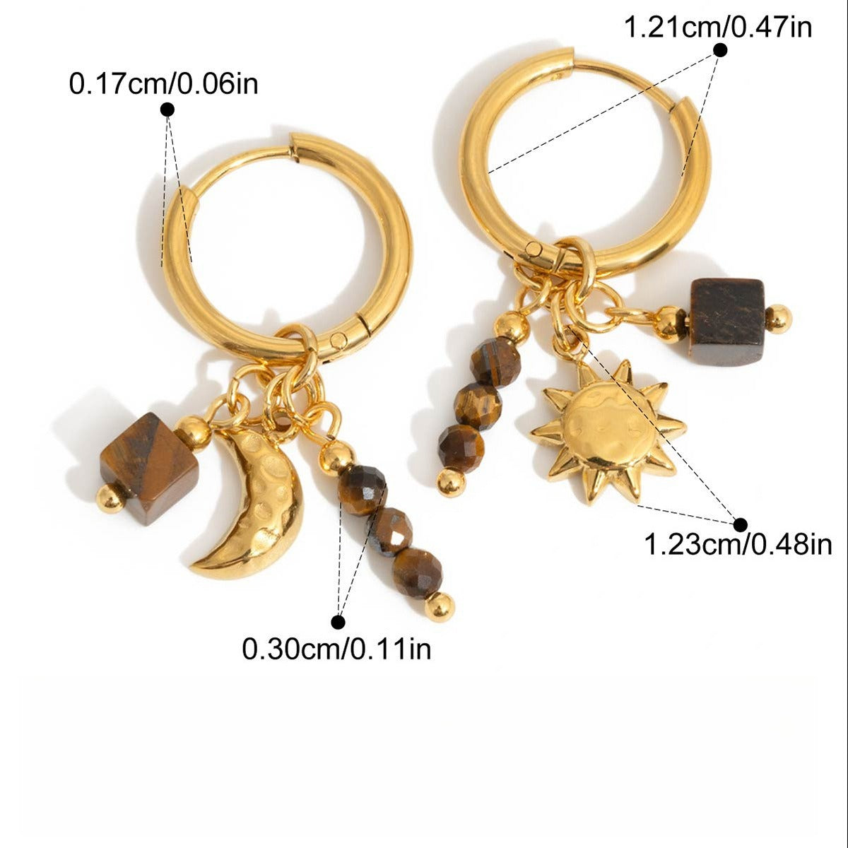 Light luxury and sophisticated titanium steel earrings for autumn and winter.