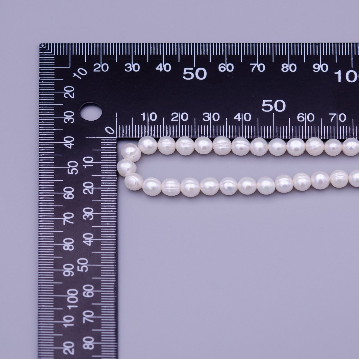 6.2mm AAA Natural White Round Freshwater Pearls 65pcs Full Strand | WA-1319 Clearance Pricing