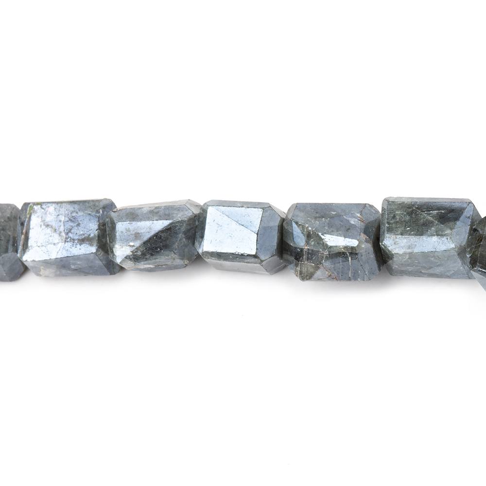 6.5-9mm Mystic Moss Aquamarine Faceted Nugget Beads 8 inch 23 pieces
