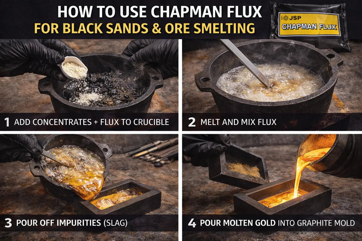 Chapman’s Flux – Gold Smelting Flux for Black Sands, Ore & Precious Metal Refining