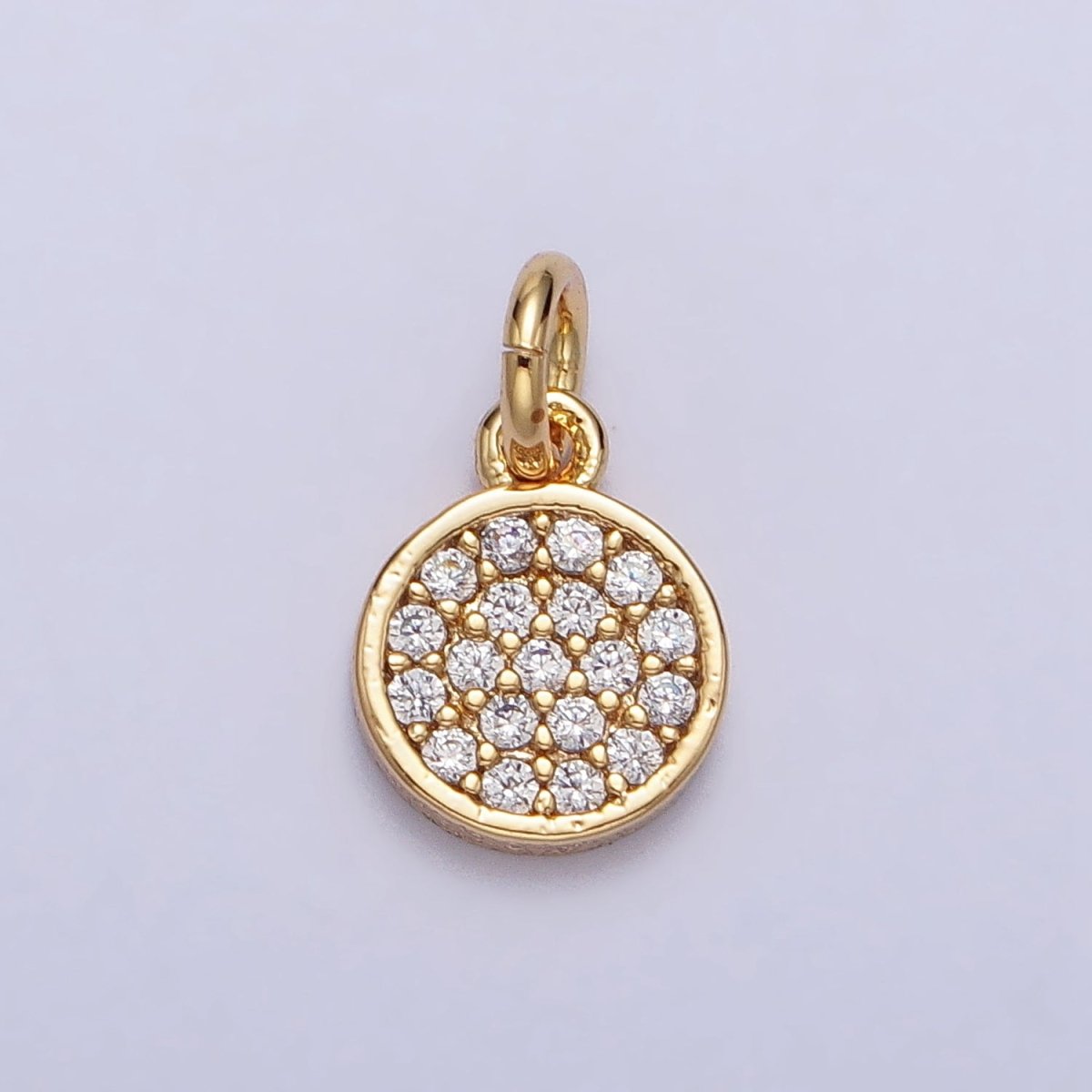 6.5mm Clear Micro Paved CZ Round Add-On Charm in Gold & Silver | AC309 AC310
