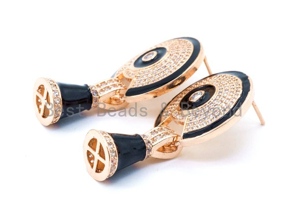 CZ Mirco Pave 75x28mm Bracelet Necklace Clasp/Link Connector