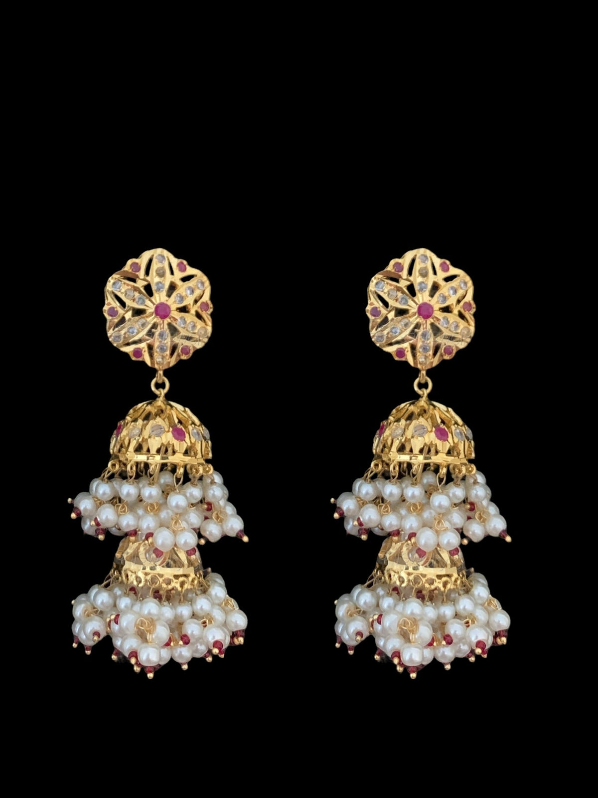 C00 Kesariya choker set in rubies( READY TO SHIP )