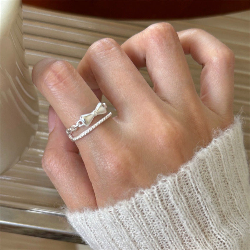 Vintage S925 Silver Rings Women, Minimalist Luxury Stylish Finger Rings