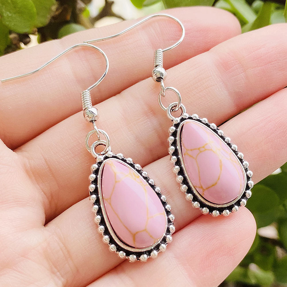 Ethnic-style Vintage Turquoise Earrings For Women