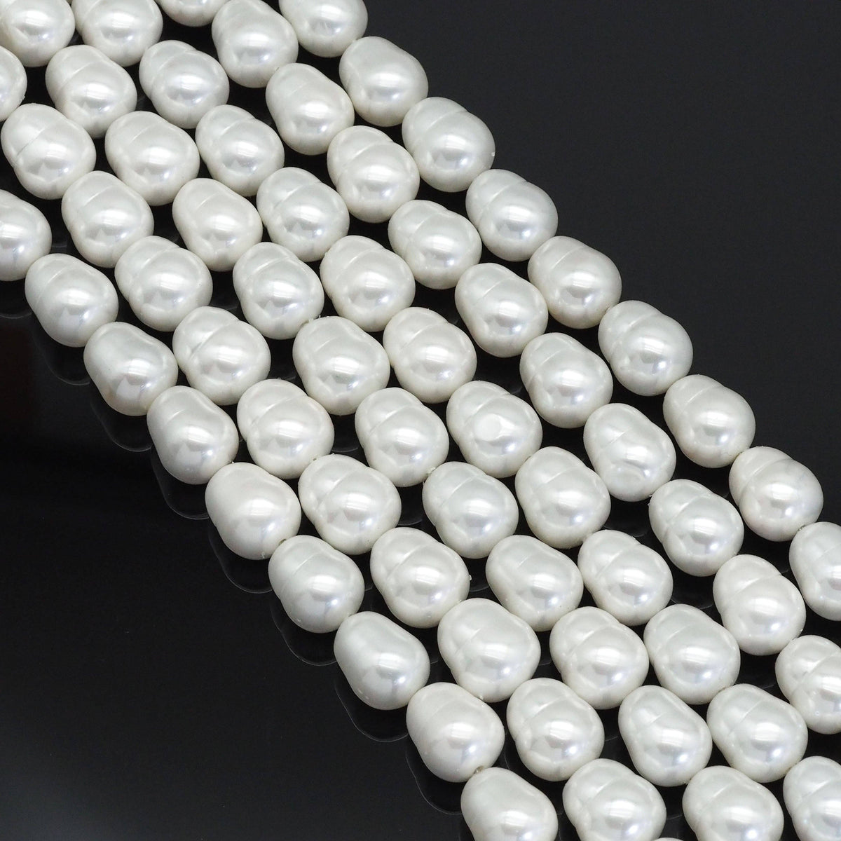 White Mother of Pearl in Pear Shape Beads, 14x17mm, Sku#T164