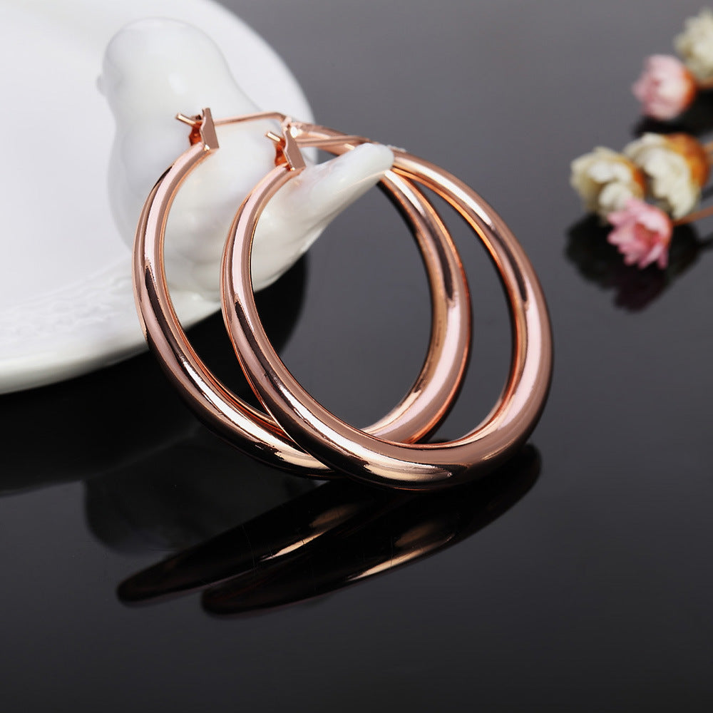 Smooth-surface Hoop Earrings For Women
