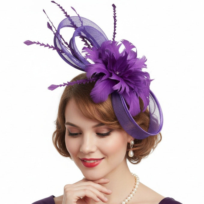 Creative Retro Elegant Green Feather Hair Accessory