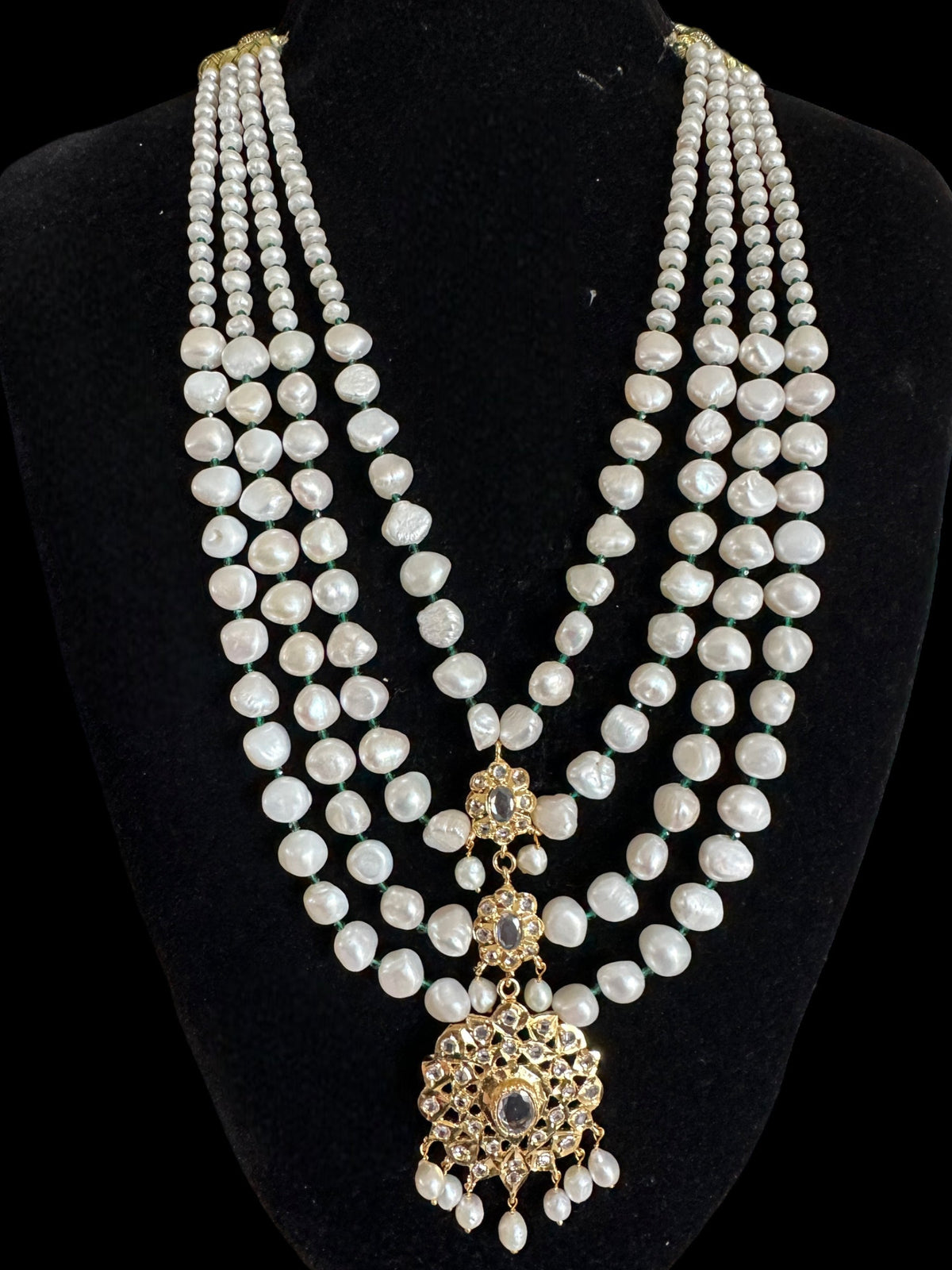 DLN71 Fresh water pearls Rani haar ( SHIPS IN 4 WEEKS )