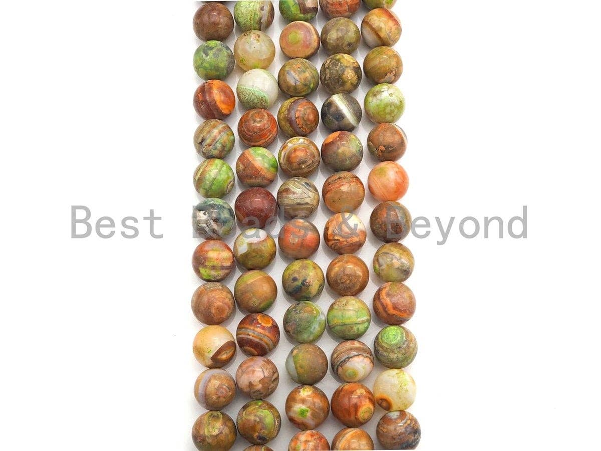 NEW COLOR!!! Natural Banded Agate Beads, 8mm/10mm Round Green Brown Agate, 15.5" Full Strand, sku#U853