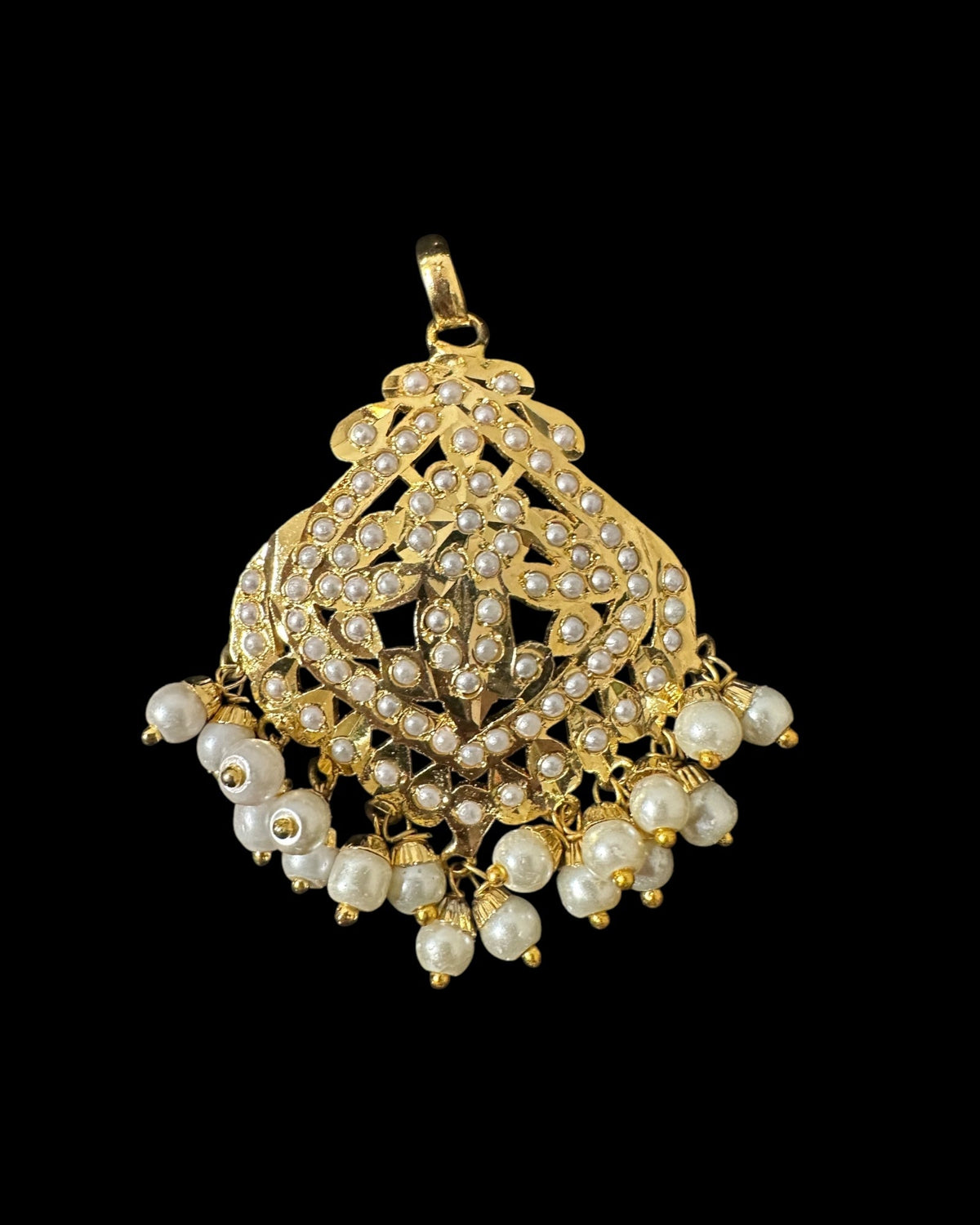 PS544 Ayeza jadau pearl  pendant set ( READY TO SHIP )