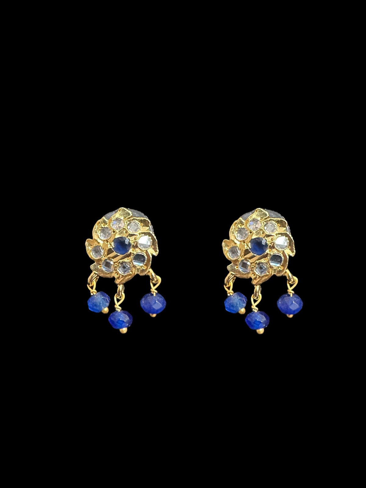 PS499 Sara pendant and earrings set -blue  ( READY TO SHIP )