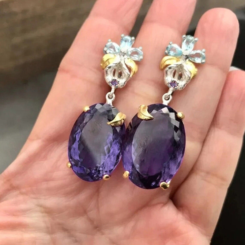 Luxury Floral Earrings For Women Stylish Light Luxury Design