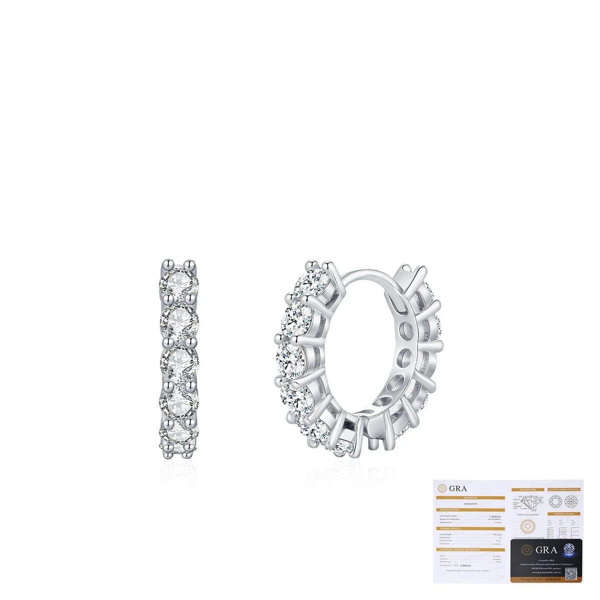 Geometric D-Color VVS1 Moissanite Hoop Earrings in Sterling Silver – Lightweight Luxury Design