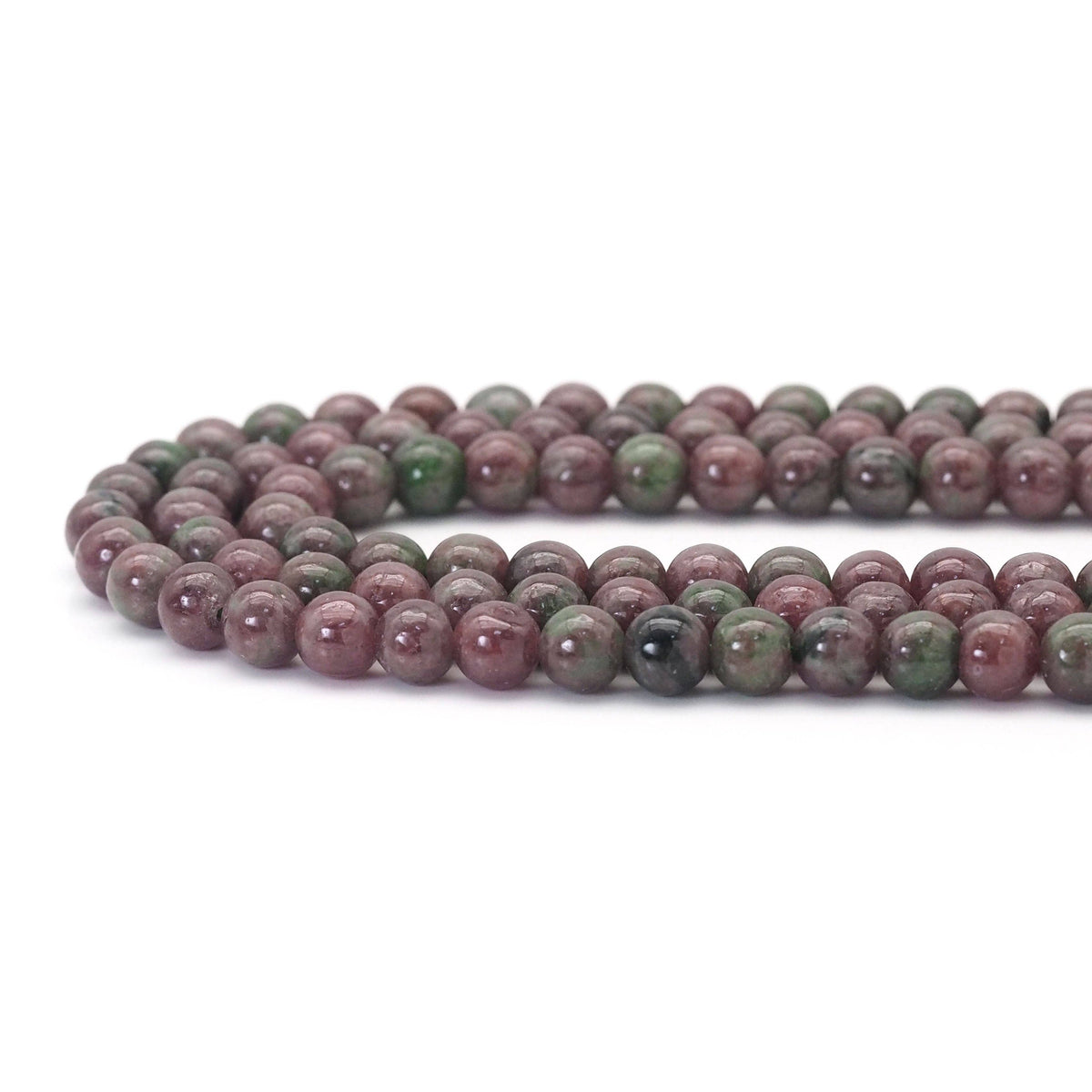 Genuine Red Green Garnet Round Smooth Beads, Sku#U1715