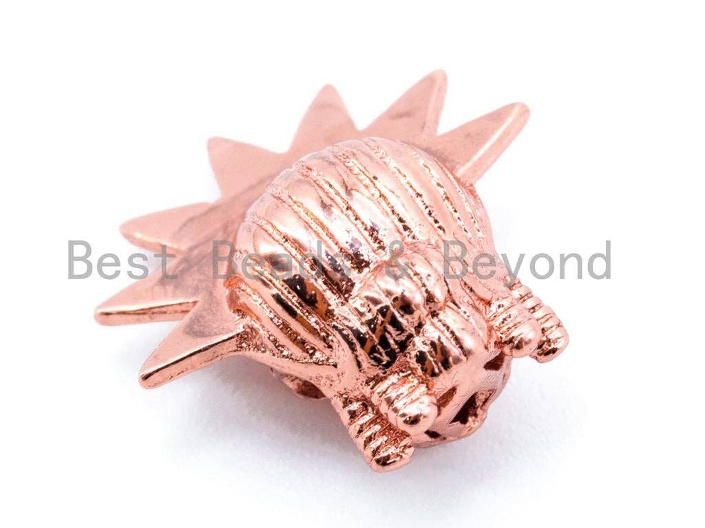 CZ Micro Pave Statue of Liberty Head Spacer Beads, NYC CZ Pave Spacer Beads, 15x8mm, sku#G260