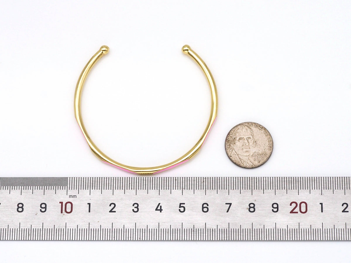 Colorful Enamel Thin Bangle Bracelet, O71