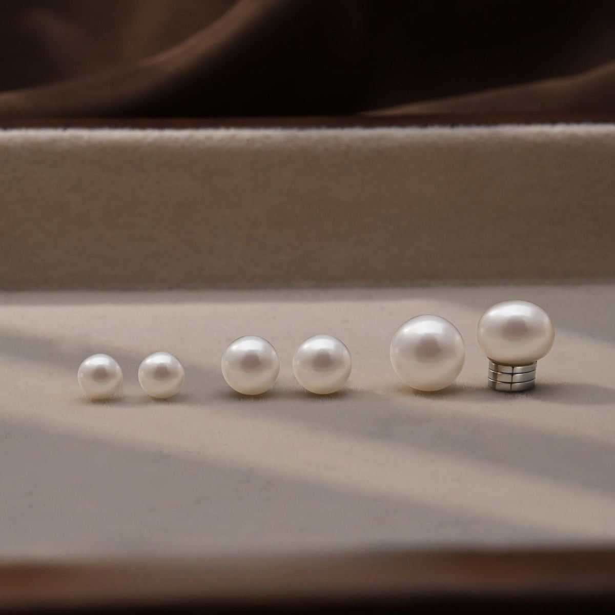 Magnetic Pearl Ear Cuffs for Non-Pierced Ears – Natural Freshwater Pearls in Geometric Design
