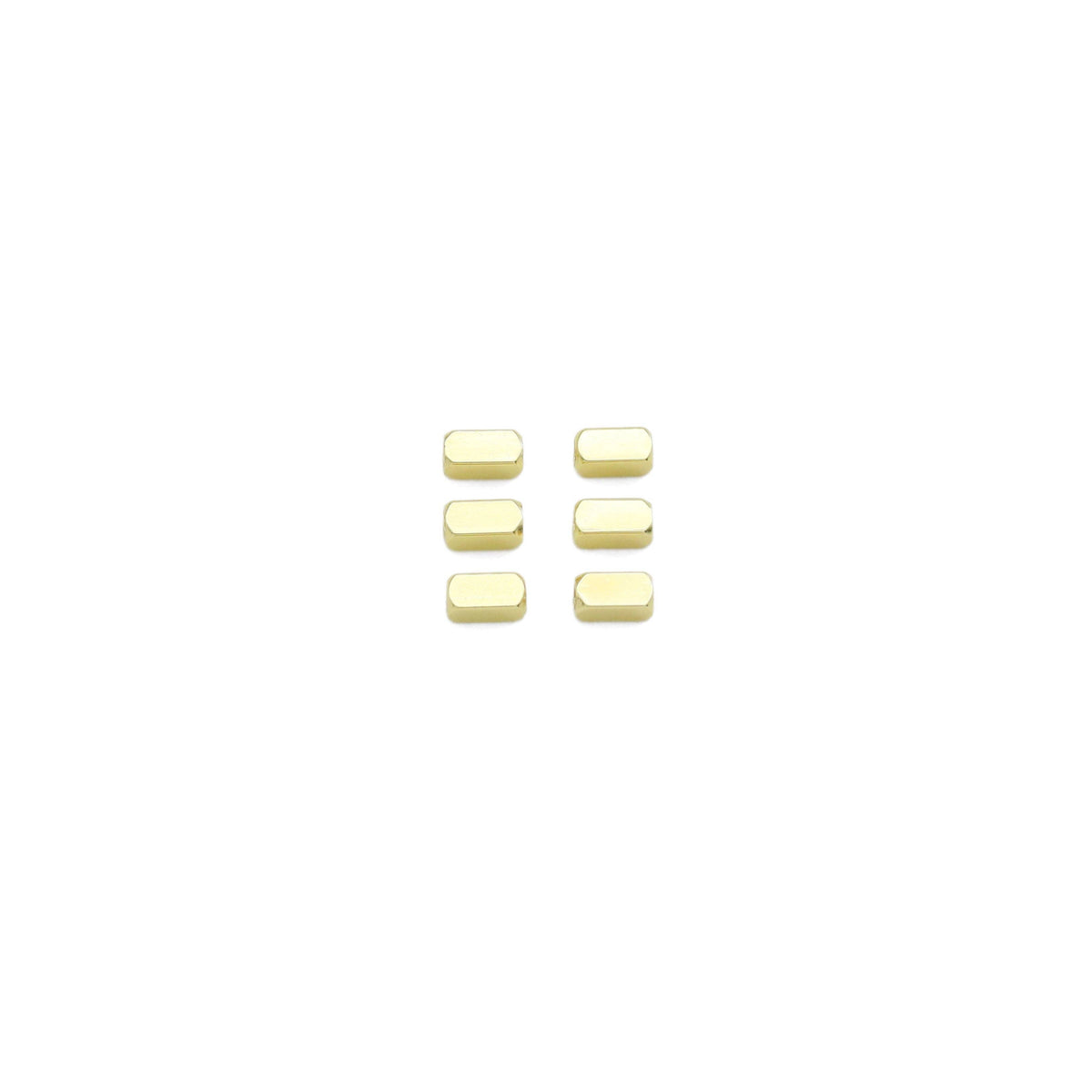 CZ Rectangle Tube Gold Spacer beads, Sku#JL187